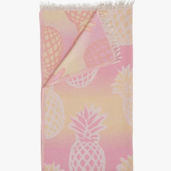Pineapple Blanket Towel Reversible Versatile Soft Jacquard Weave Travel Towel - Picture 9 of 10